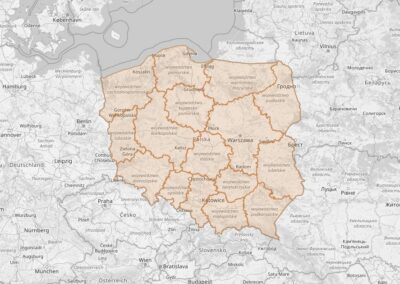 Mapa województw w Polsce